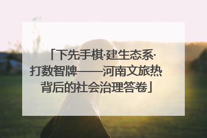 下先手棋·建生态系·打数智牌——河南文旅热背后的社会治理答卷